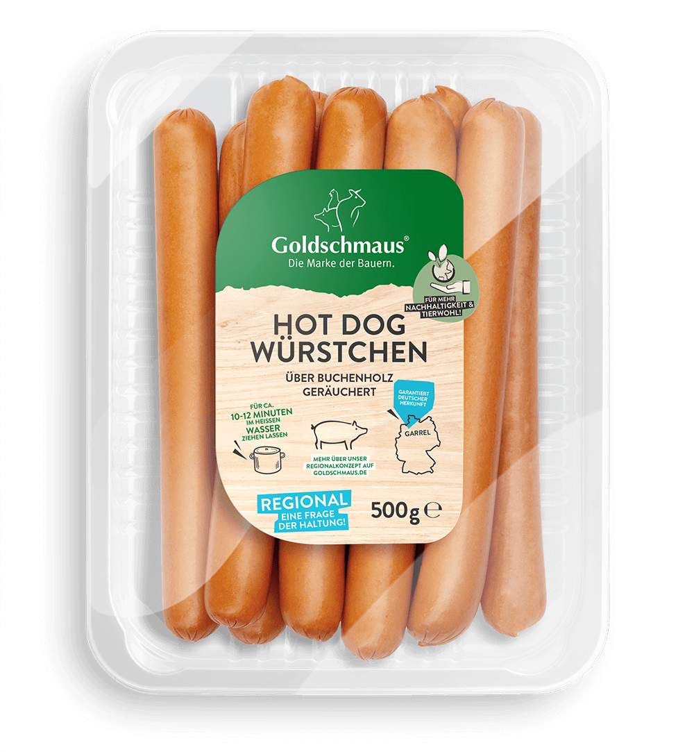Goldschmaus Gruppe Hot Dog Würstchen